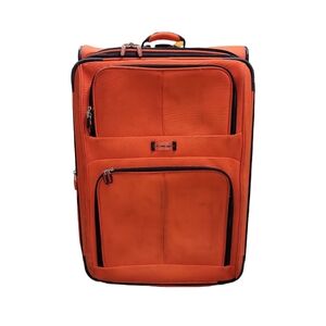 Delsey Chatelet Air 30" Large Rolling Suitcase in Orange and Black (Unisex)
